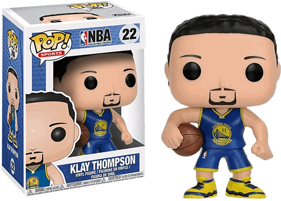 Golden State Warriors Klay Thompson Pop Vinyl Figure - Funko Pop Golden State Warriors (600x600), Png Download