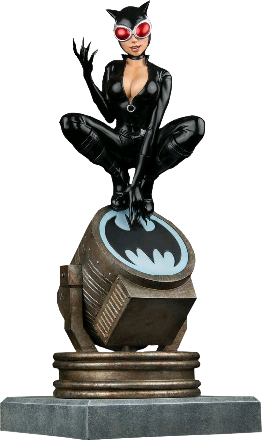 Catwoman On Bat-signal Limited Edition 1/6th Scale - Bat-signal (557x900), Png Download