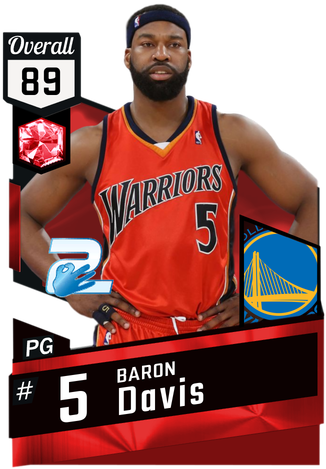 Klay Thompson - Baron Davis 2k Card (325x475), Png Download