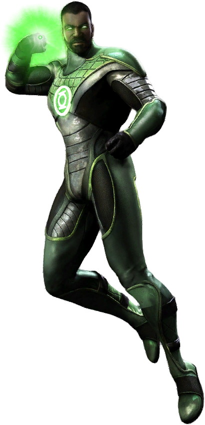 The Green Lantern Png Free Download - Injustice Green Lantern John Stewart (411x849), Png Download