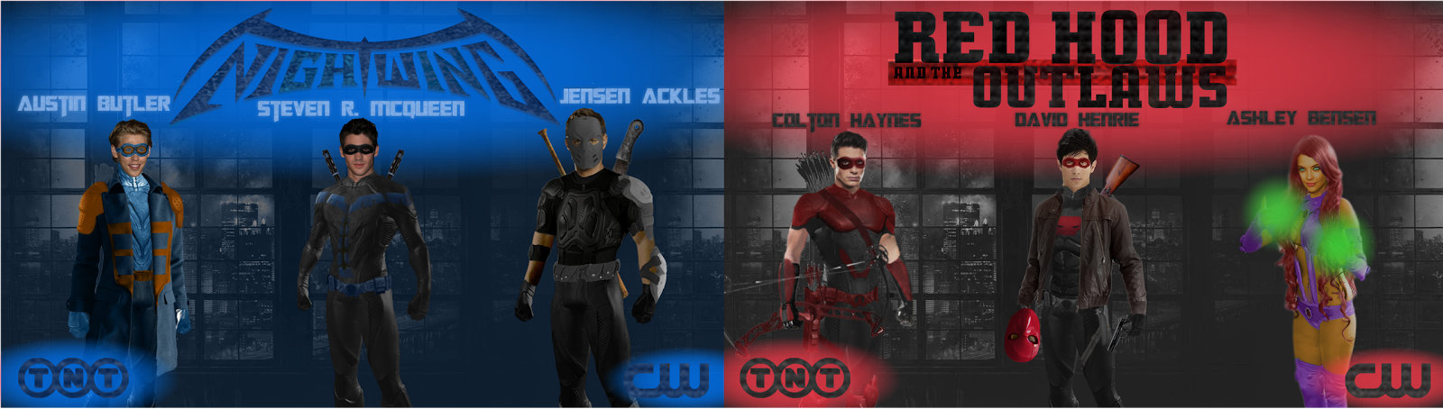 Cw/tnt Nightwing And Red Hood - Red Hood (1600x454), Png Download