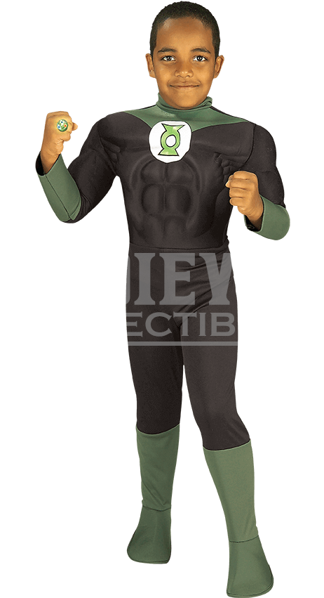 Boys Deluxe Green Lantern Muscle Costume - Kids Green Lantern Costume (850x850), Png Download