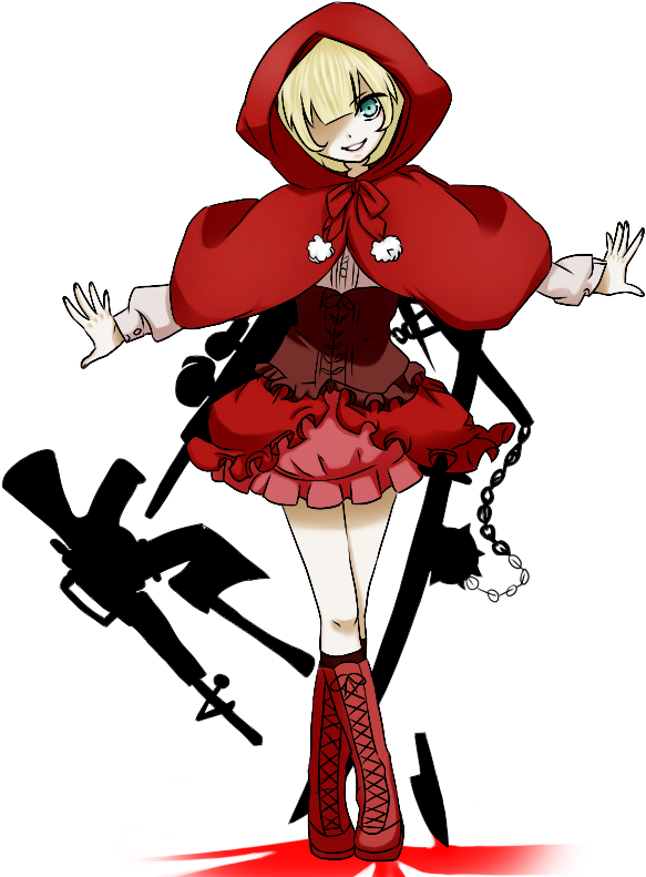 Badass Red Riding By - Red Riding Hood Base (626x800), Png Download