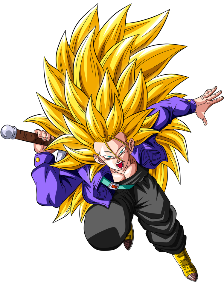 4,000,000,000,000 - Dragon Ball Z Trunks Ssj3 (775x1031), Png Download