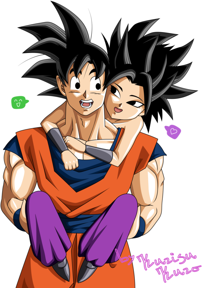 Goku Bulma Vegeta Gohan Human Hair Color Fictional - Dragon Ball Goku Y Caulifla (796x1004), Png Download