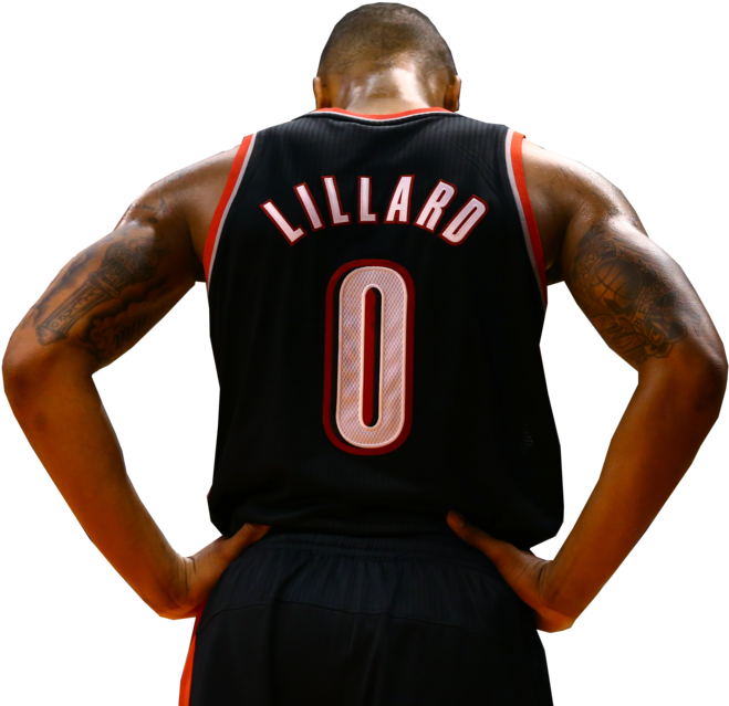 Tag Archives - Wall - Damian Lillard Portland Trail Blazers Back Basketball (1090x732), Png Download
