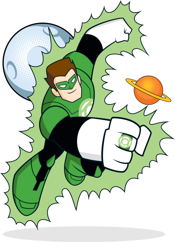 Dc Super Friends Green Lantern (565x803), Png Download