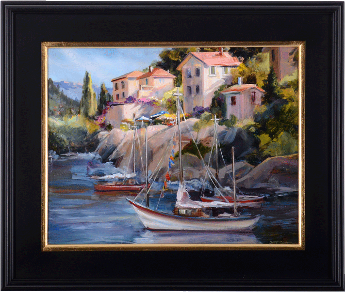 Oil On Linen Harbor At Camogli Italy By Betty Carr - Camogli (720x720), Png Download