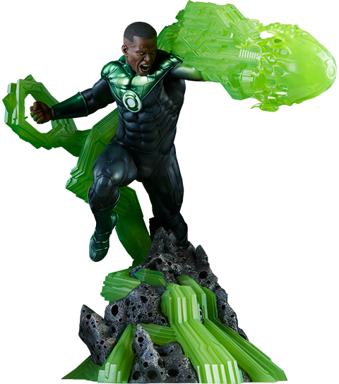 Dc Comics Premium Format™ Figure Green Lantern - John Stewart (480x544), Png Download