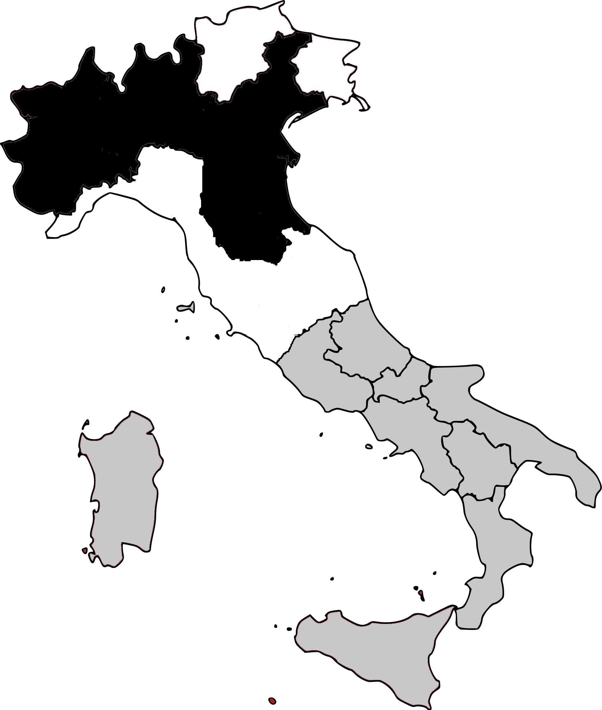 Map Of The Federal Sate Of Italy - Map Of Abruzzo National Park (2000x2359), Png Download