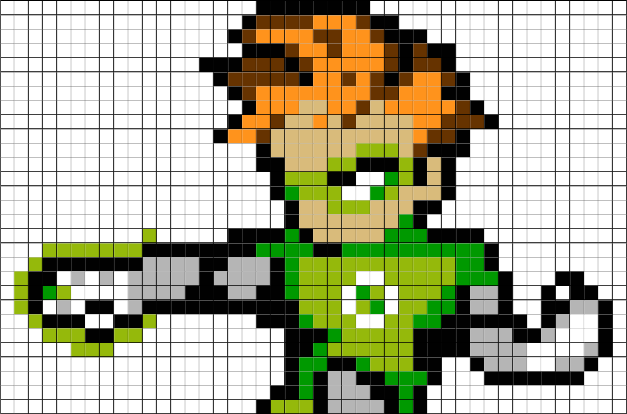 Perler Beads Green Lantern (880x581), Png Download