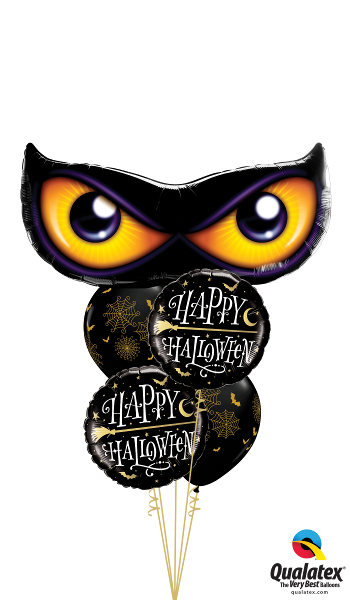 Spooky Eyes Halloween - 15cm Qualatex Quick Link Balloons Assorted Colours (350x600), Png Download