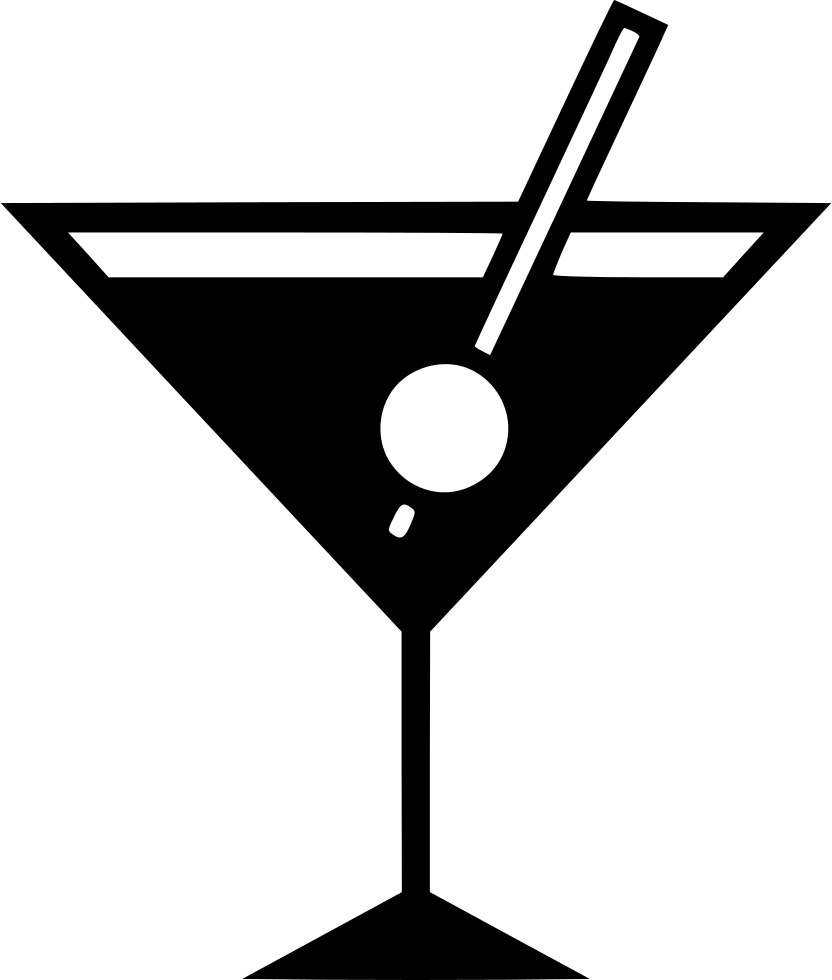 Coctail Martini Party Nightlife Glass Wine Comments - Night Life Icon Icon (832x980), Png Download