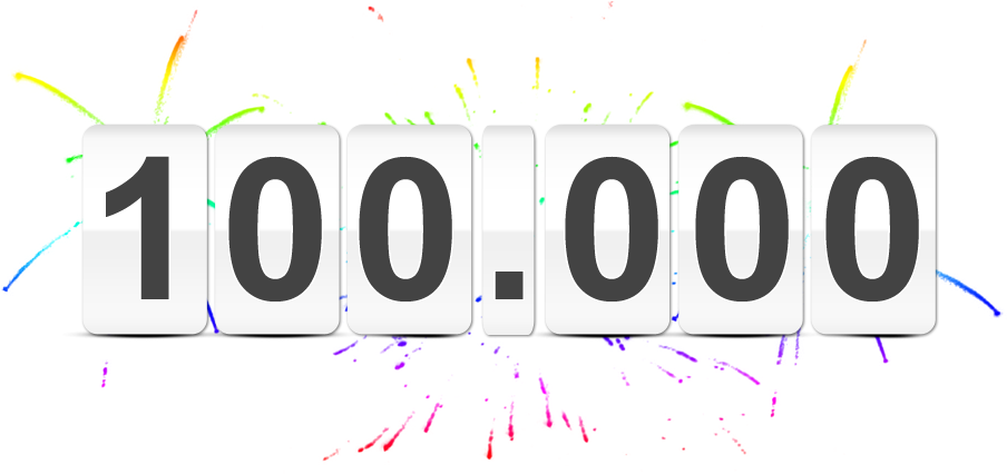 Hoy Hemos Llegado Al Mágico Número De - Numero 100.000 (911x425), Png Download