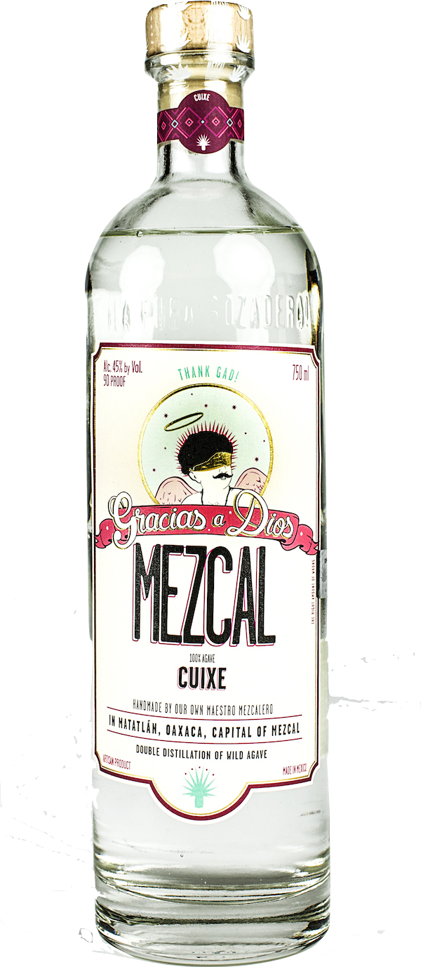 Gracias A Dios Mezcal Cuixe - Gracias A Dios Mezcal: Espadin Reposado 750ml (600x1377), Png Download