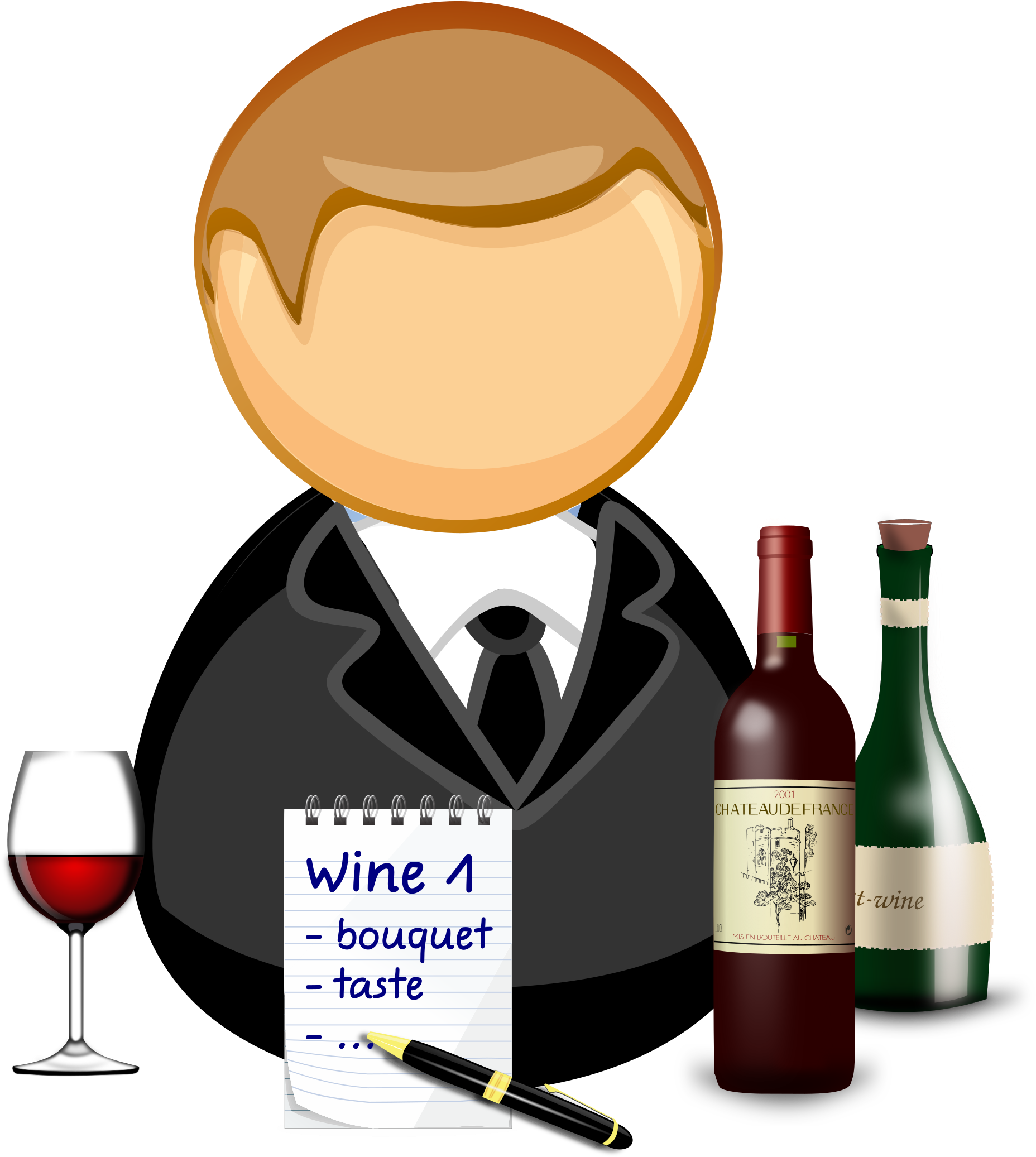 This Free Icons Png Design Of Sommelier / Wine Steward (1996x2400), Png Download