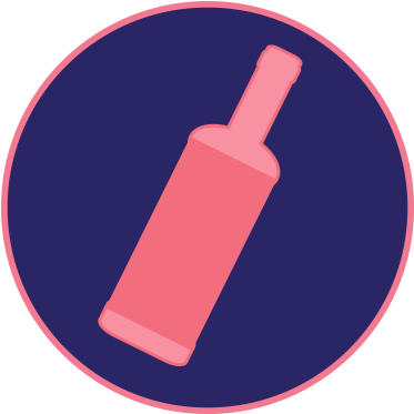 Wine Icon Nontipsy - Circle (604x372), Png Download