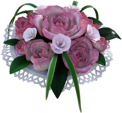 Wedding Red Pink Bouquet, Flower, Wedding, Rose Png - Garden Roses (640x640), Png Download