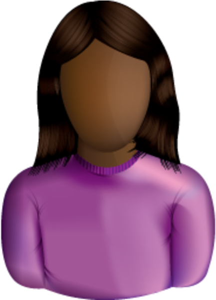 Black Female User 1 Image - Female User Icon (600x600), Png Download