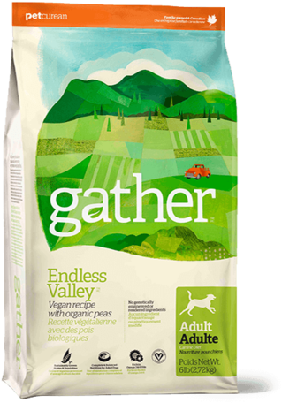 Petcurean Gather Endless Valley Grain Free Vegan Recipe - Gather Endless Valley Vegan Dry Dog Food, 16-lb Bag (370x480), Png Download