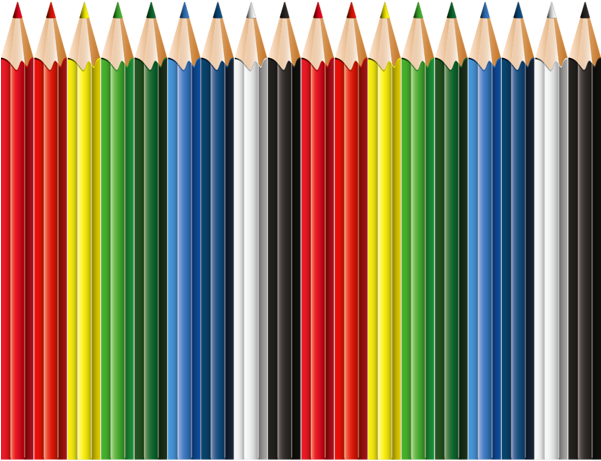 School Clipart, Art Kids, Color Mixing, Paint Brushes, - Pencils Clipart Coloured Png (600x529), Png Download