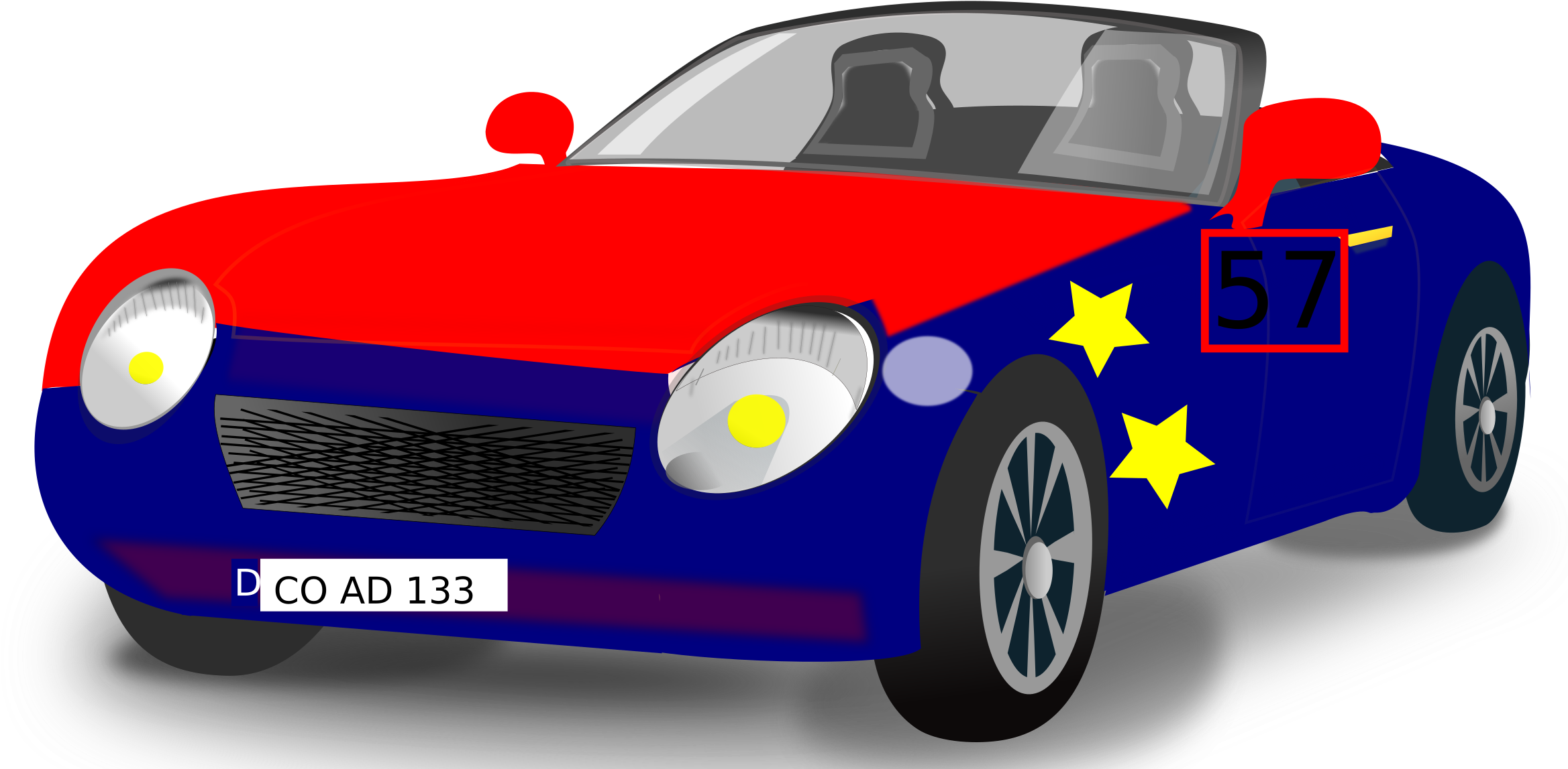 Sports Car Png Pic - Red And Blue Car (800x425), Png Download