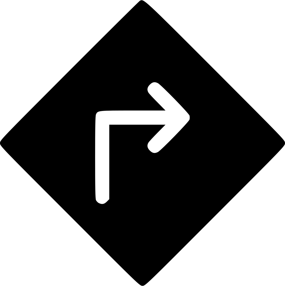 Road Sign Right - Simbolo A La Derecha (980x982), Png Download