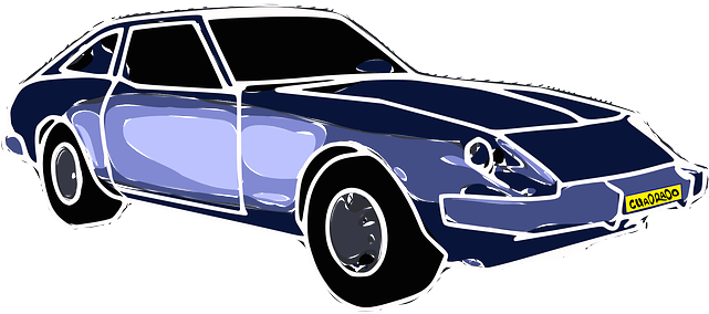 Blue, Car, Cartoon, Transportation, Free, Sports, Cars - Blue Sports Car Clipart (640x320), Png Download