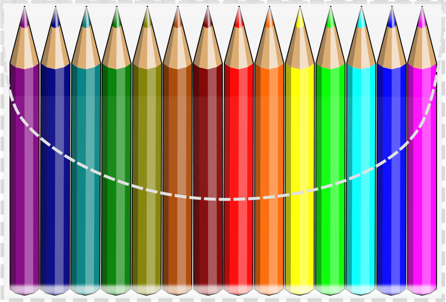 How To Set Use Colouring Pencils Clipart (900x610), Png Download