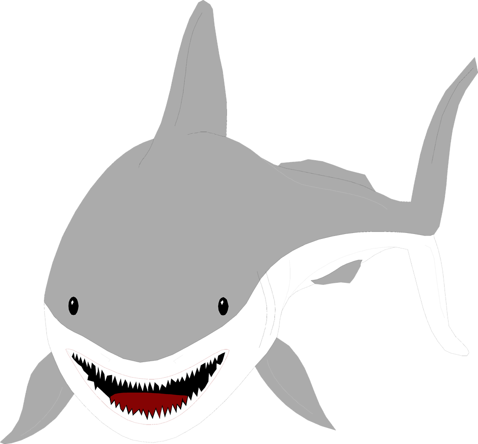 Outline Drawing Of A Shark Great White Shark Drawing - Shark Clipart Transparent Background (400x372), Png Download