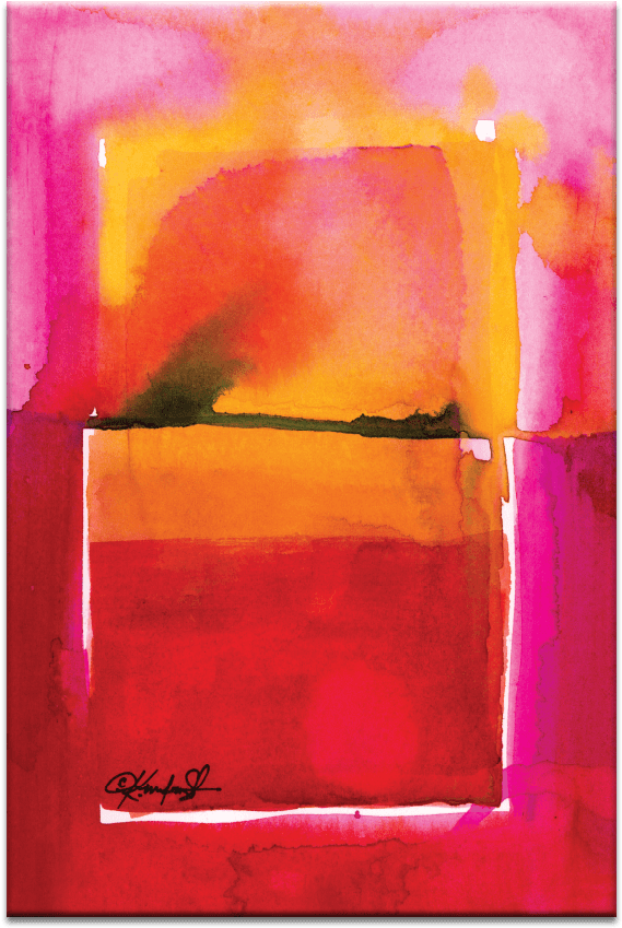 Home / Wall - Artist Lane Watercolor Abstraction 208 By Kathy Morton (600x600), Png Download