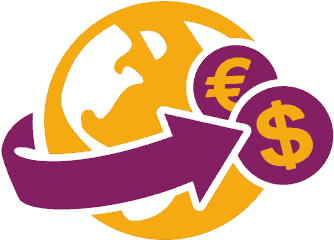 Clip Art Transparent Library Icon Transfer Symbol Free - World Money Icon (700x270), Png Download