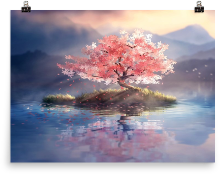 Limited Edition Cherry Blossom Tree Island - Cherry Blossom (1000x1000), Png Download