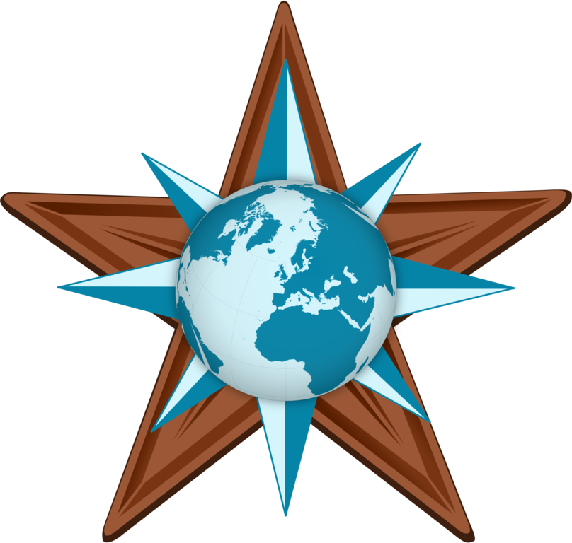 Barnstar Geography Compass Rose Hires - Het Oude Continent: Beschouwingen Over Natuur In Europa (808x768), Png Download