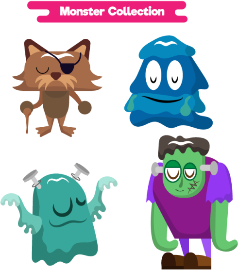Cute Monsters Cartoon, Cute Monsters Cartoon, Character, - Cartoon (360x360), Png Download