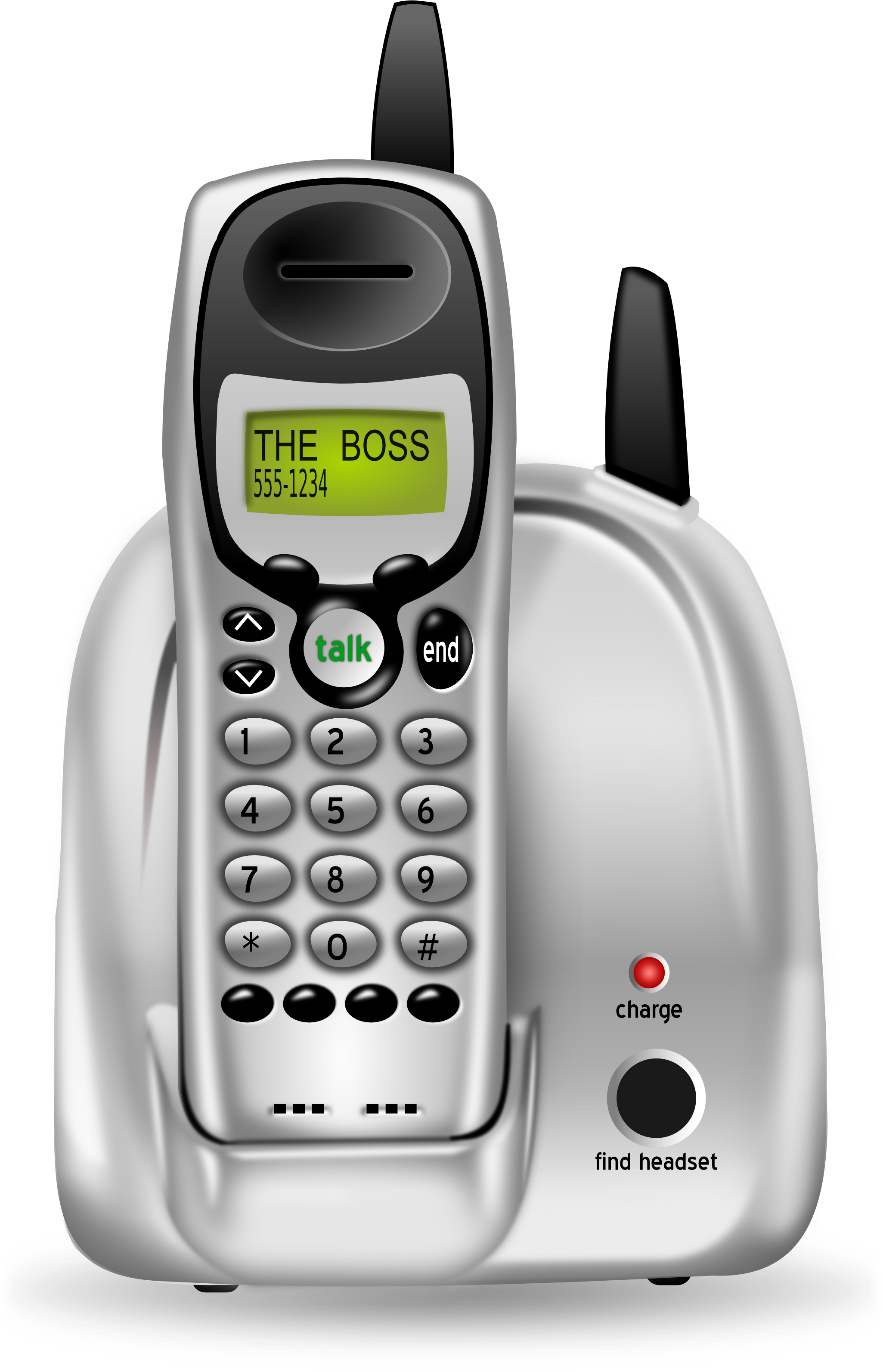 Clipart Telephone Phoe - Cordless Phone Png (2068x3200), Png Download