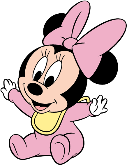 Graphic Free Library Baby Minnie Mouse Clipart - Dibujos De La Minnie Bebe (450x575), Png Download