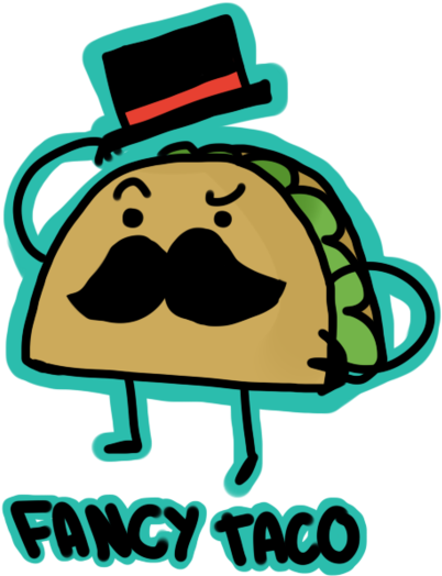 Fancy Taco Cartoon - Taco Cartoon (500x566), Png Download