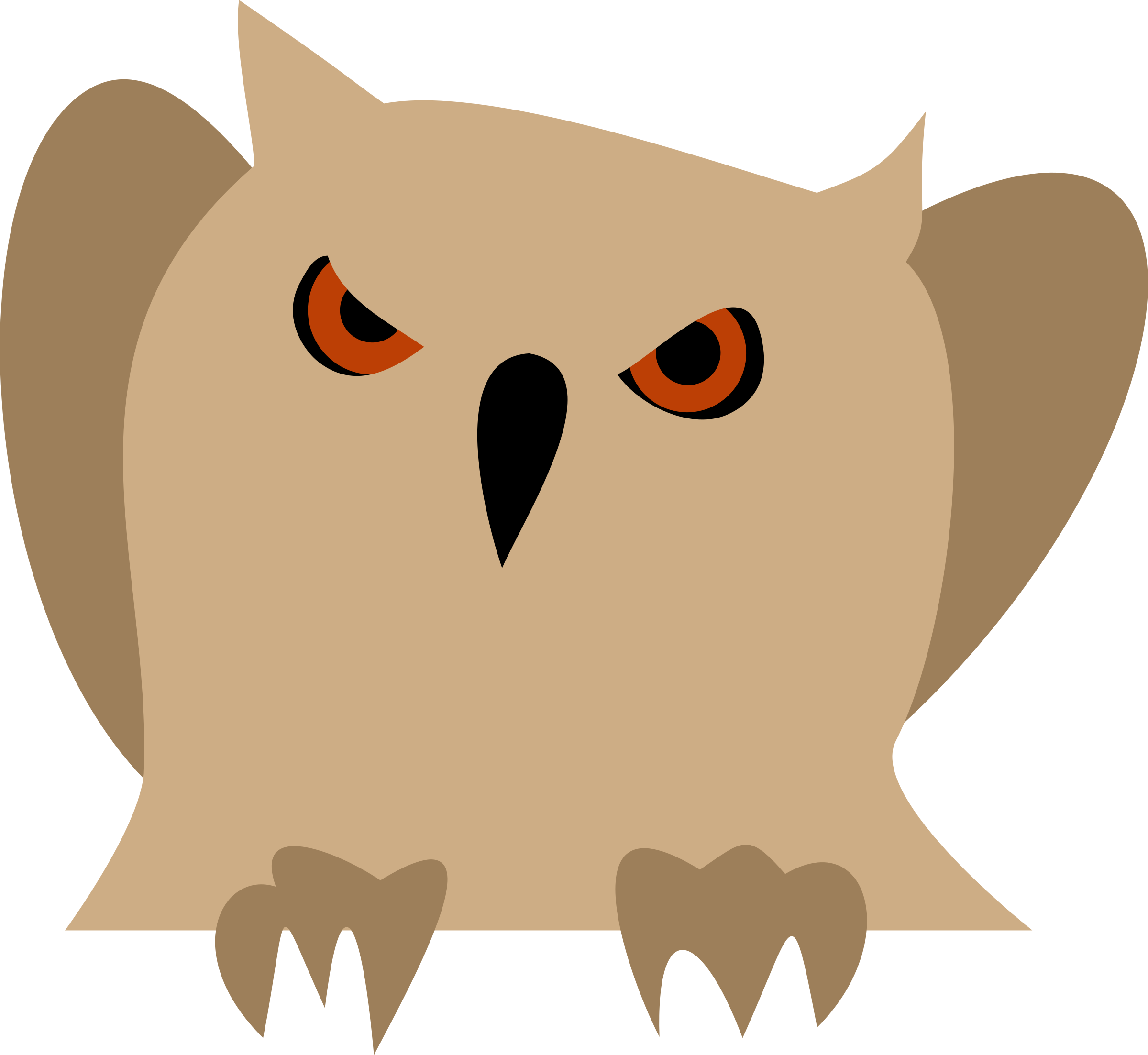 Owl With Red Eyes Svg Clip Arts 600 X 552 Px (600x552), Png Download
