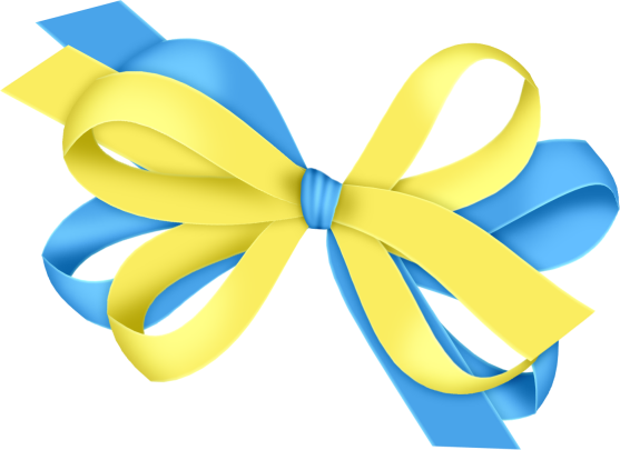 Blue And Gallery Yopriceville High Quality View - Blue And Yellow Bow (557x405), Png Download
