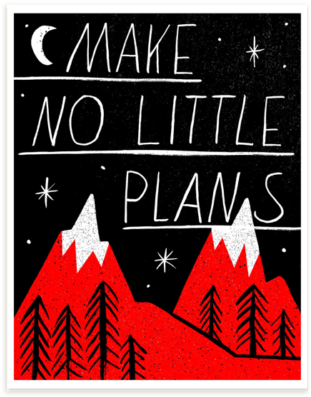 Make No Little Plans Print - Poster (500x500), Png Download