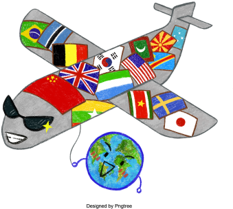 Travel Plane Illustration, And-painted, Illustration, - Illustration (360x360), Png Download