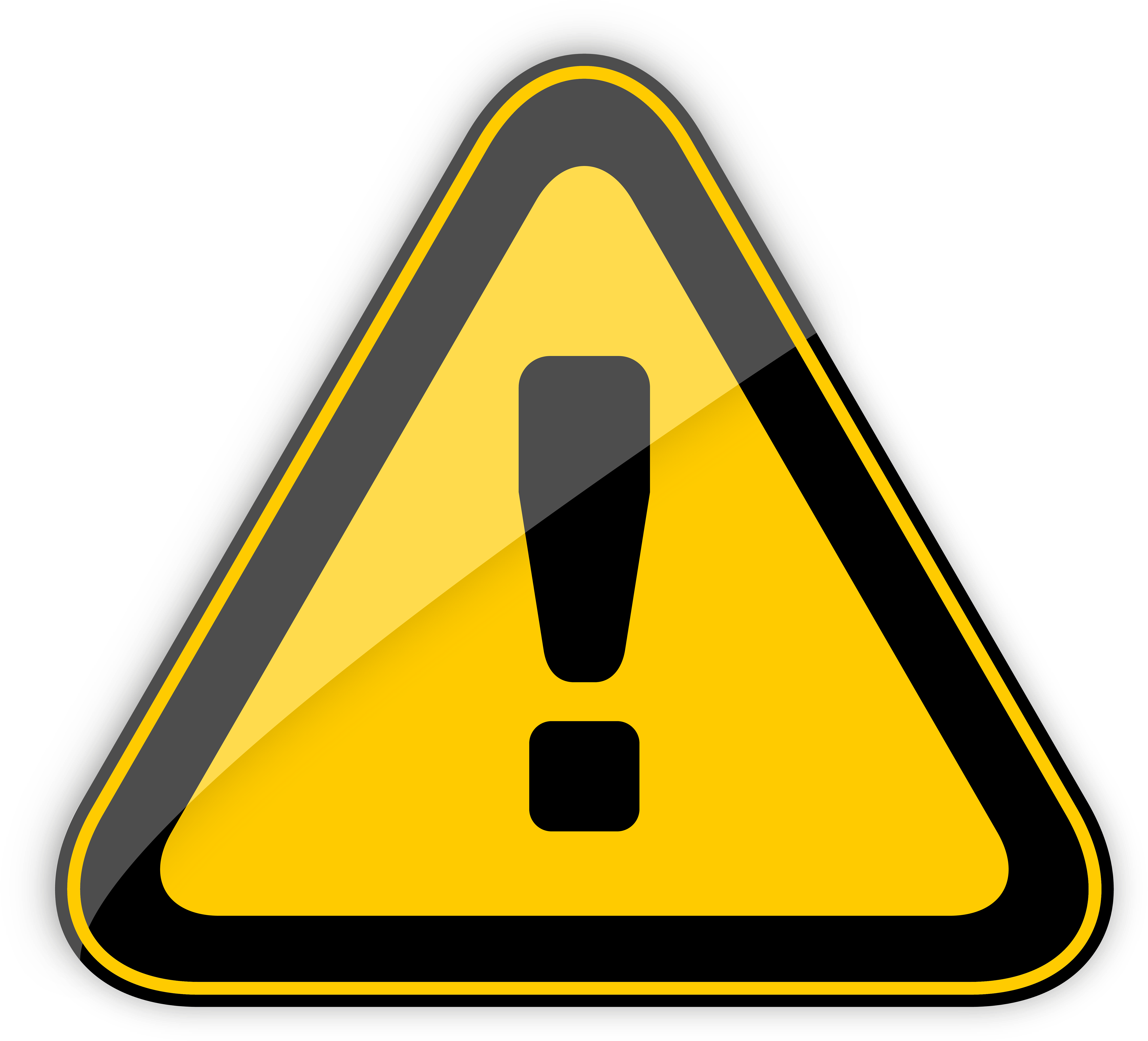 Danger Warning Sign Png Clipart - Warning Sign Png (5000x4579), Png Download