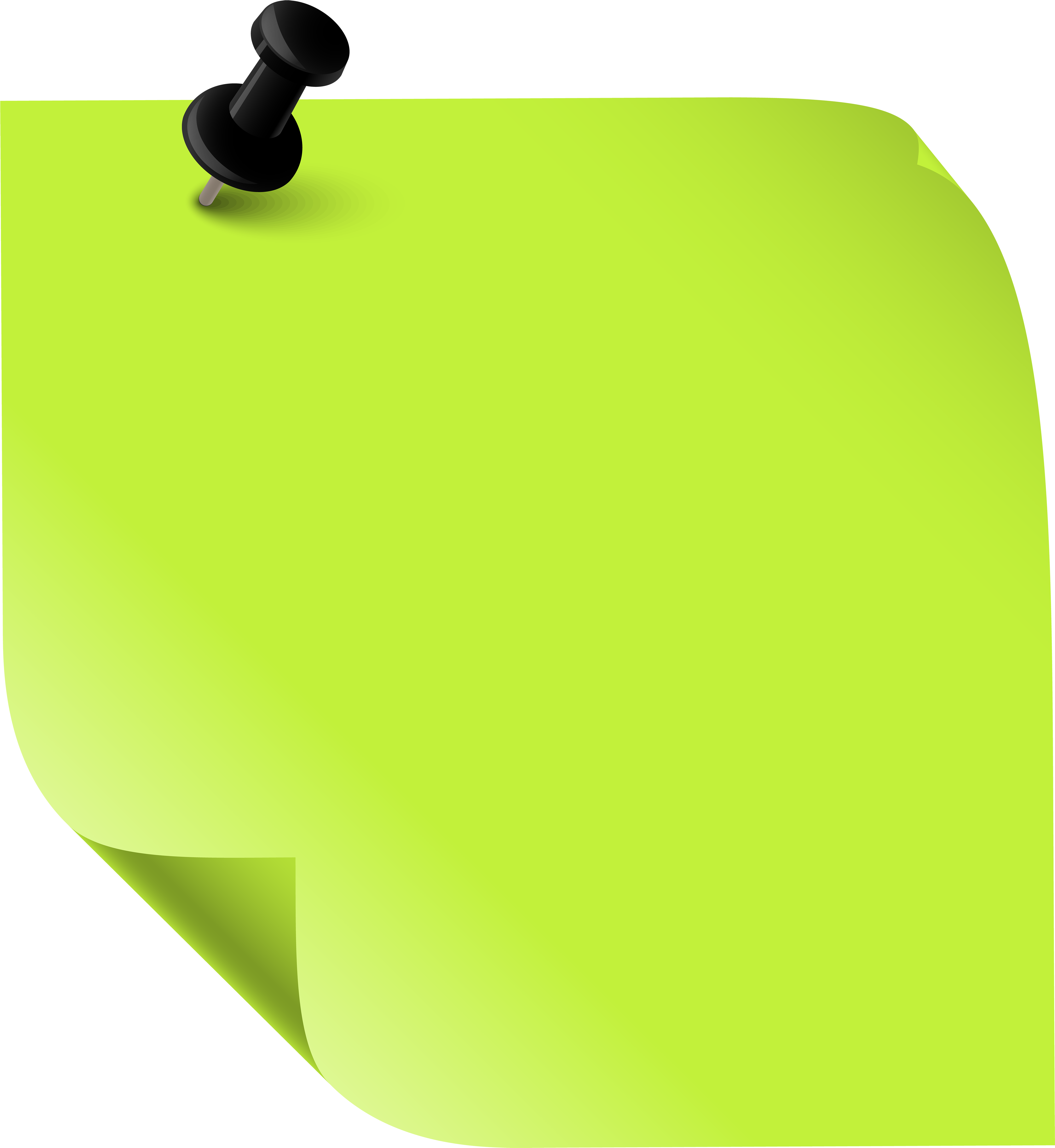 Sticky Note Green Png Clipart - Green Sticky Note Png (5515x6000), Png Download