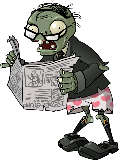 Plants Vs Zombies Zombie Png Clip Transparent Stock - Zombies De Plantas Contra Zombies (415x562), Png Download