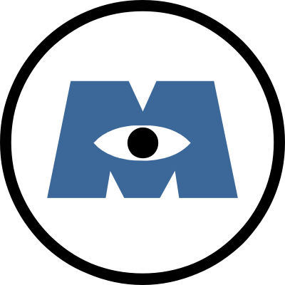 Put These On The Doors Everywhere - Monsters Inc Logo (400x400), Png Download