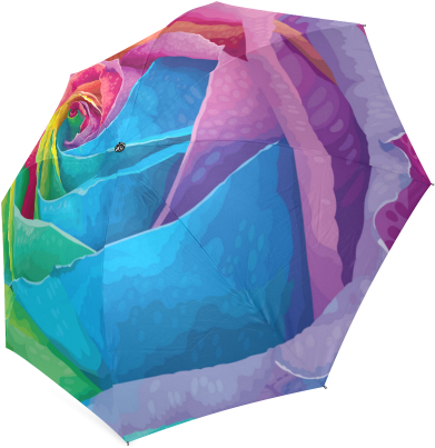 Vibrant Flower Watercolor Foldable Umbrella - Craft (500x500), Png Download