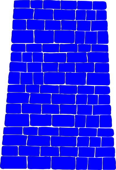 How To Set Use Blue Brick Wall Svg Vector (408x594), Png Download