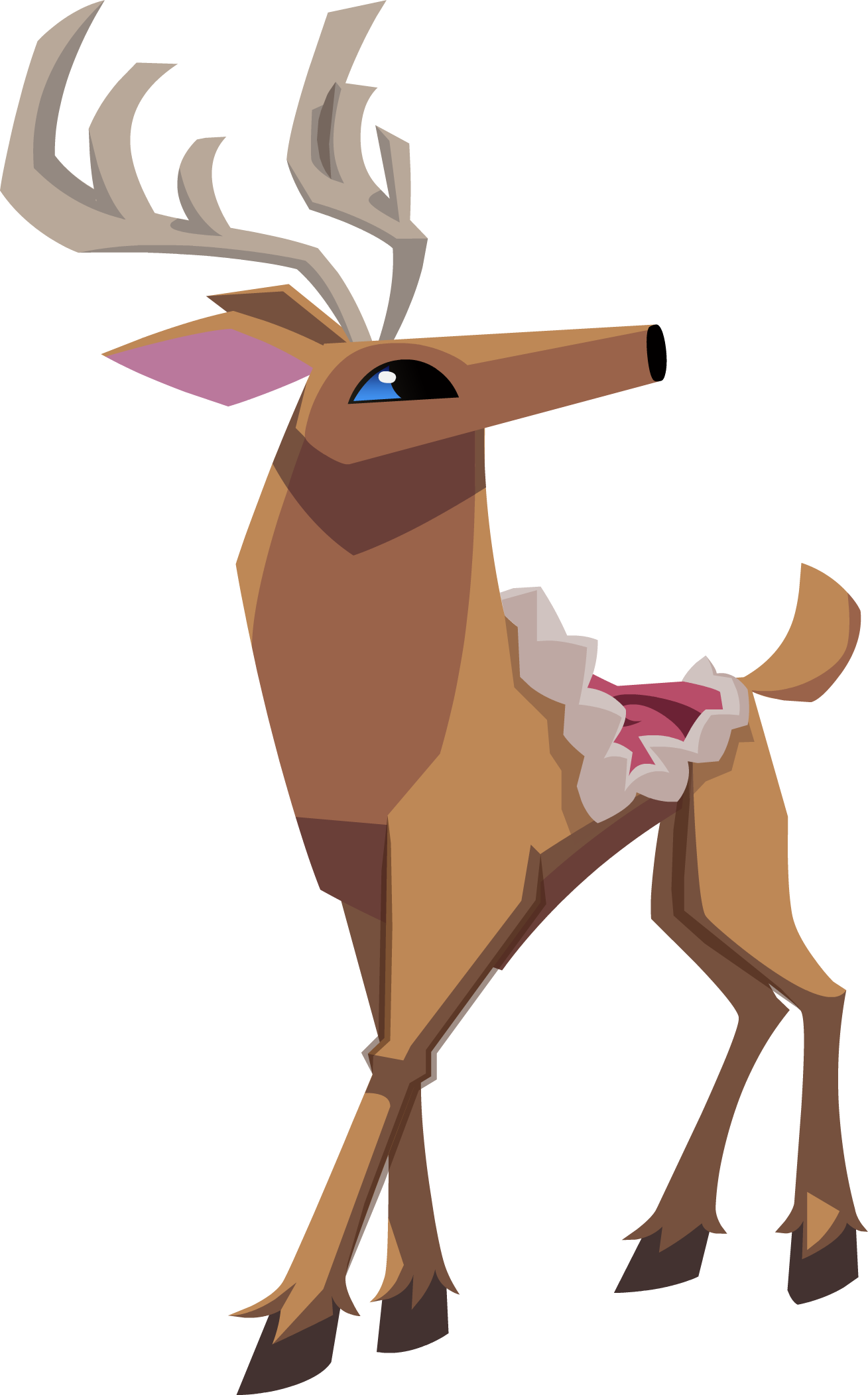 Winter Deer - Animal Jam Deer (1309x2104), Png Download