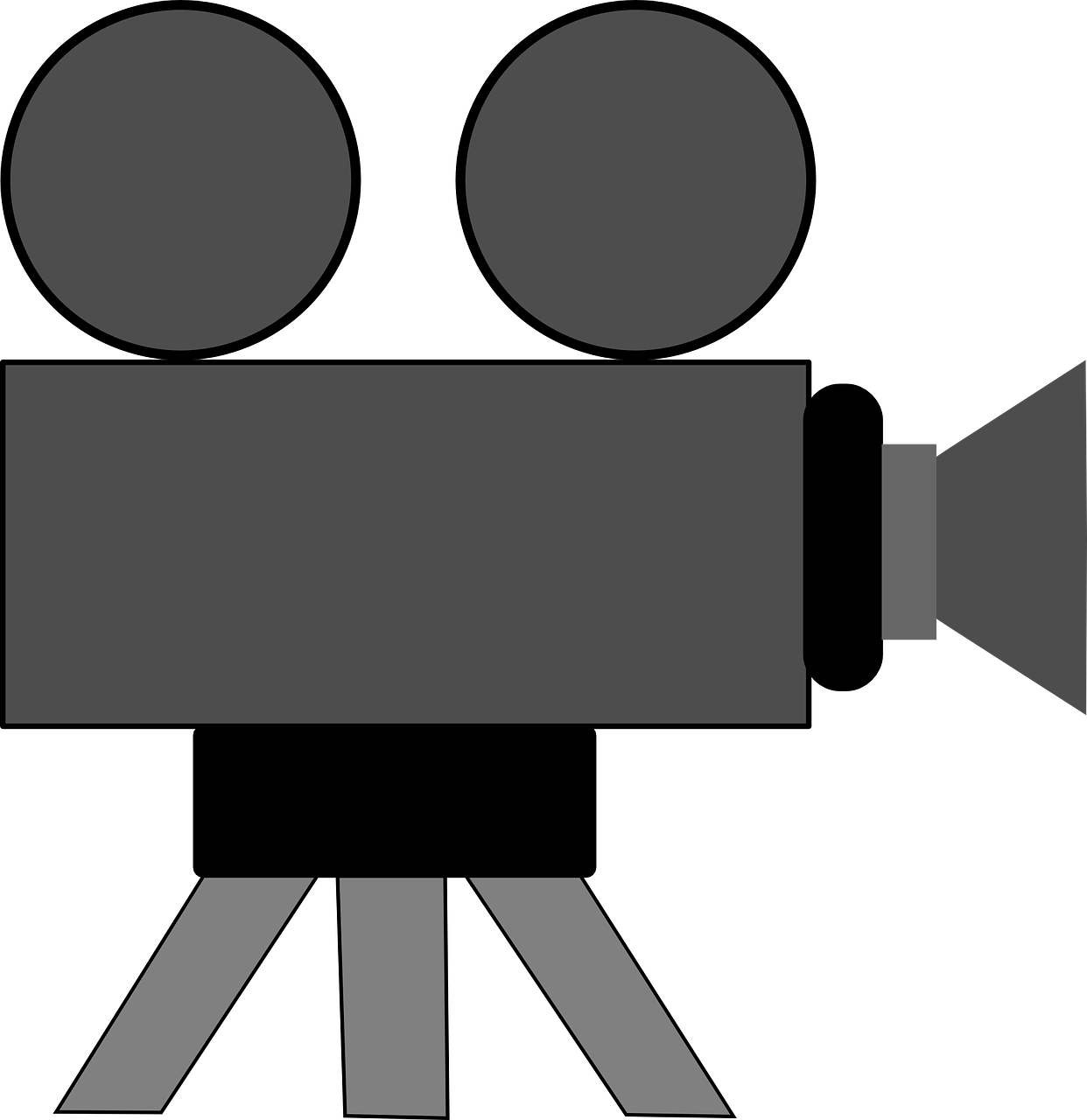 Movie Reel Of Film Clipart Image Clipartix - Video Camera Clipart (1242x1280), Png Download